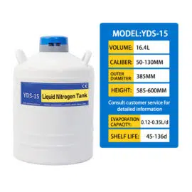 Low Temperature Semen Container Small And Medium-Sized Tank 15 Liter Cell Storage Liquid Nitrogen Tank